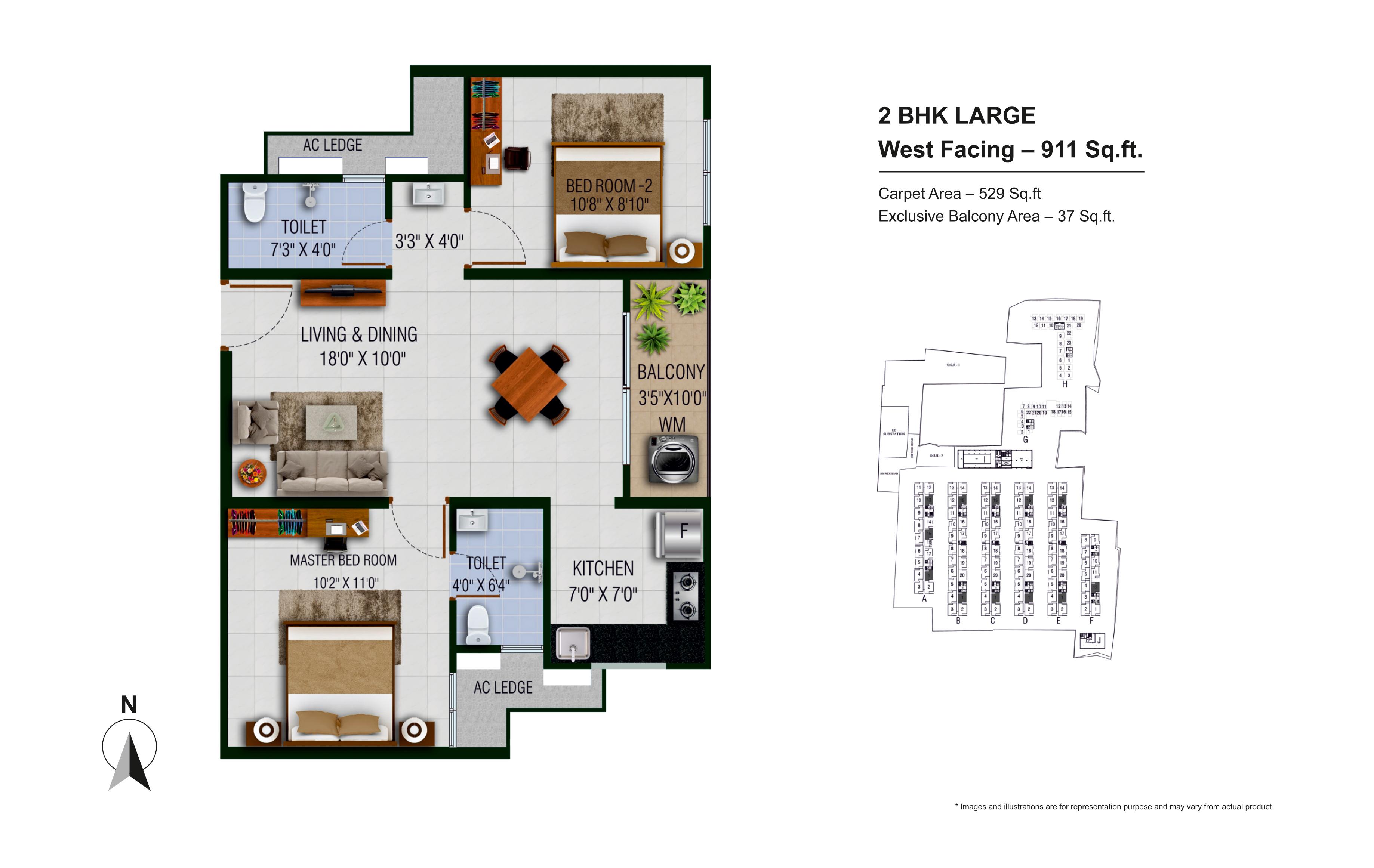 2BHK REGULAR – EAST FACING
